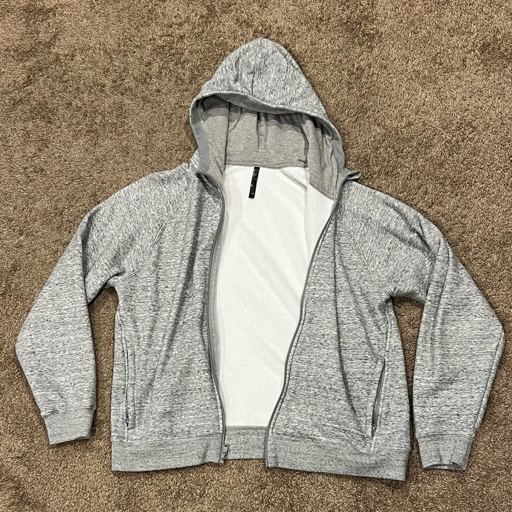 Mens Fabletics Gray Zipper Hoodie XL